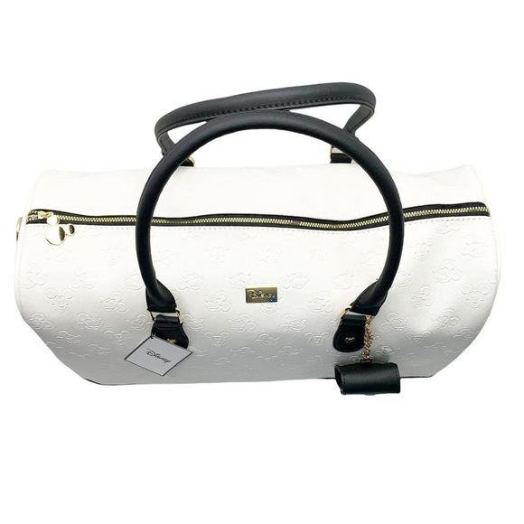 Disney Womens White Mickey Mouse Double Handle Strap Duffle Bag OS With Coin Bag - Picture 4 of 11